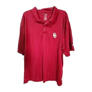 OU Oklahoma Sooners Pro Player Polo Shirt Men’s Red And White, Size Mens XL